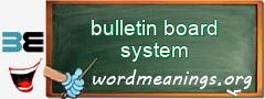 WordMeaning blackboard for bulletin board system